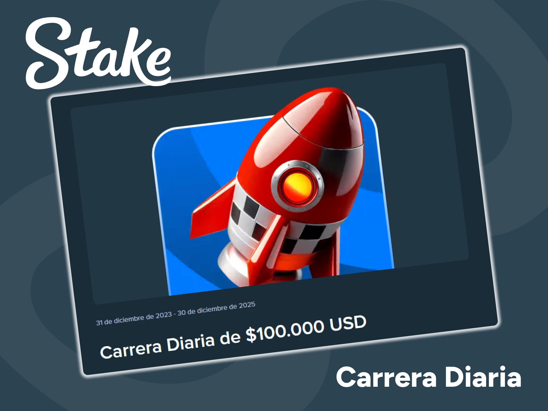 Hay un bono diario de 100 000$ disponible en Stake Casino.